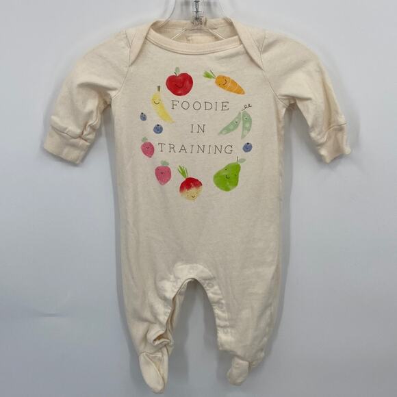 Baby Gap Unisex Organic Cotton Off White Sleeper/ Footie Size 0-3 Months - Picture 1 of 9